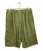 TIGHTBOOTH PRODUCTIONタイトブースプロダクション）の古着「CHECKER PLATE BIG SHORTS」｜グリーン