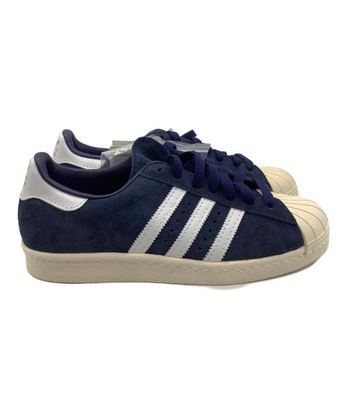 adidas（アディダス）adidas (アディダス) SUPERSTAR 80s DLX SUEDE ブルー×ホワイト サイズ:US6 未使用品の古着・服飾アイテム