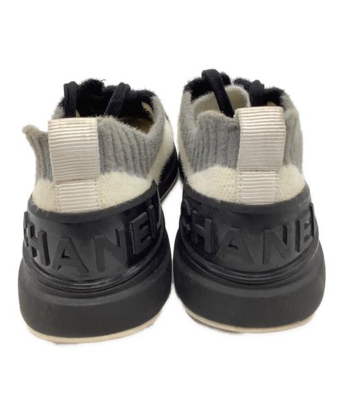 CHANEL（シャネル）CHANEL (シャネル) ローカットスニーカー ホワイト×ブラック サイズ:38の古着・服飾アイテム
