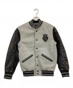 DIESELディーゼル）の古着「袖レザースタジャン」｜グレー
