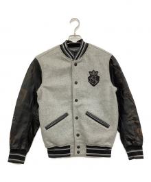 DIESEL（ディーゼル）の古着「袖レザースタジャン」｜グレー