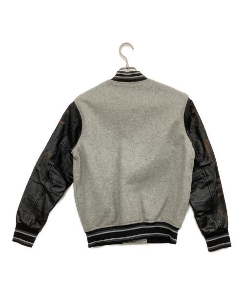 DIESEL（ディーゼル）DIESEL (ディーゼル) 袖レザースタジャン グレー サイズ:XSの古着・服飾アイテム