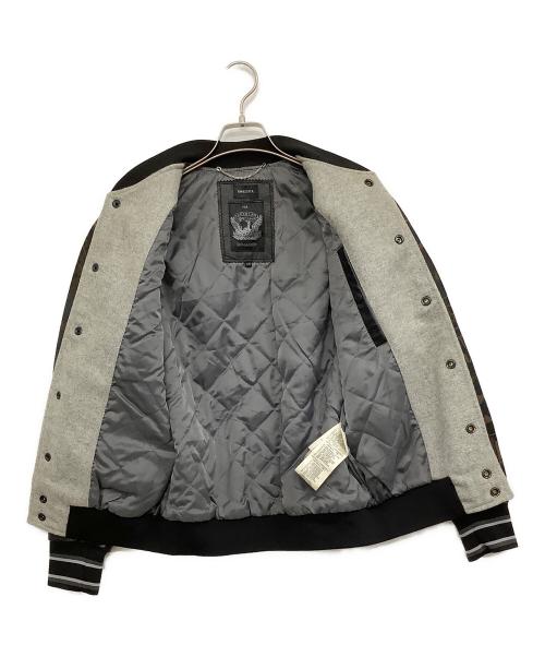 DIESEL（ディーゼル）DIESEL (ディーゼル) 袖レザースタジャン グレー サイズ:XSの古着・服飾アイテム