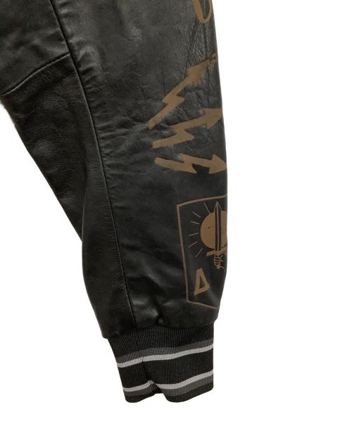 DIESEL（ディーゼル）DIESEL (ディーゼル) 袖レザースタジャン グレー サイズ:XSの古着・服飾アイテム