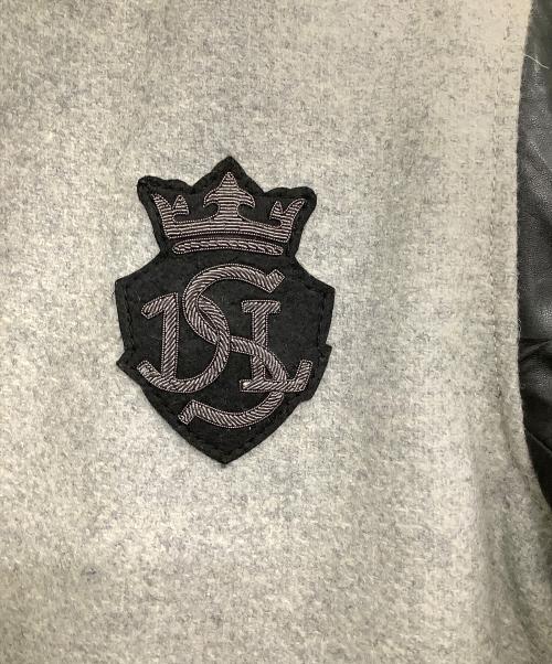 DIESEL（ディーゼル）DIESEL (ディーゼル) 袖レザースタジャン グレー サイズ:XSの古着・服飾アイテム