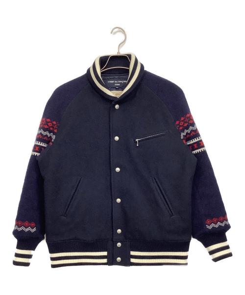 COMME des GARCONS HOMME（コムデギャルソン オム）COMME des GARCONS HOMME (コムデギャルソン オム) gim (ジム) スタジャン ネイビー サイズ:XSの古着・服飾アイテム