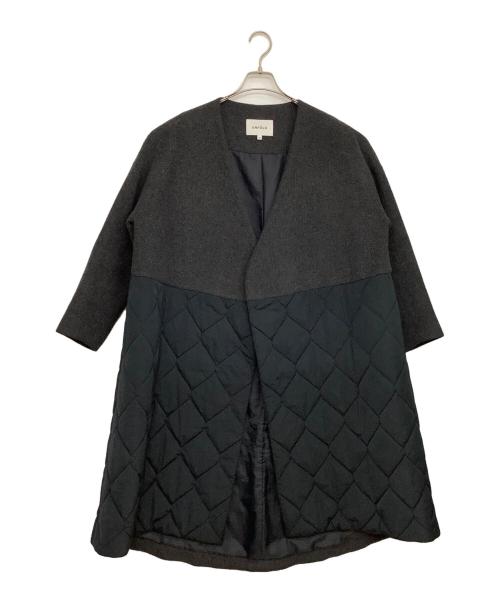 ENFOLD（エンフォルド）ENFOLD (エンフォルド) ノーカラーコート グレー サイズ:36の古着・服飾アイテム