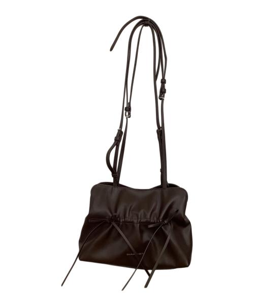 CHARLES & KEITH（チャールズアンドキース）CHARLES & KEITH (チャールズアンドキース) リース ルーシュド ボウ ショルダーバッグ ブラウンの古着・服飾アイテム