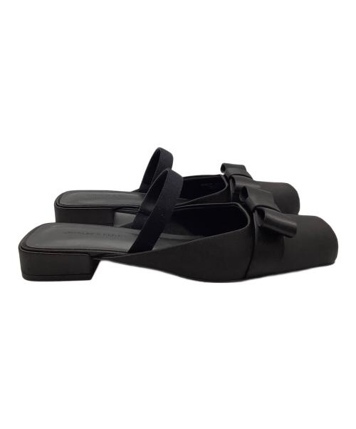 CHARLES & KEITH（チャールズアンドキース）CHARLES & KEITH (チャールズアンドキース) Brantley ブラントリー ボウ ミュール ブラック サイズ:39の古着・服飾アイテム