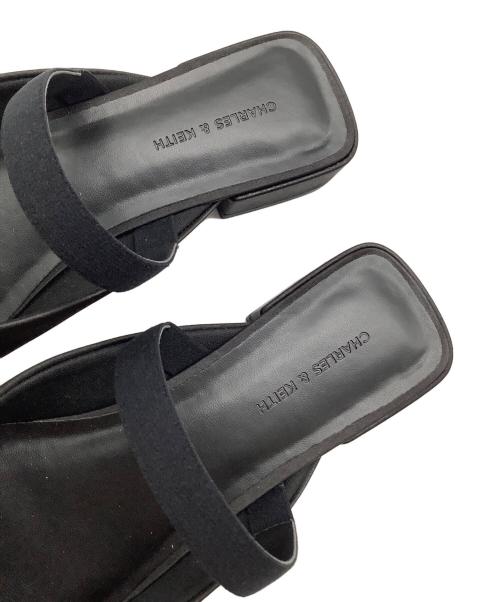 CHARLES & KEITH（チャールズアンドキース）CHARLES & KEITH (チャールズアンドキース) Brantley ブラントリー ボウ ミュール ブラック サイズ:39の古着・服飾アイテム