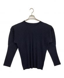 HOMME PLISSE ISSEY MIYAKE（オム プリッセ イッセイ ミヤケ）の古着「長袖カットソー」｜ネイビー