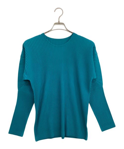HOMME PLISSE ISSEY MIYAKE（オム プリッセ イッセイ ミヤケ）HOMME PLISSE ISSEY MIYAKE (オム プリッセ イッセイ ミヤケ) 長袖カットソー スカイブルー サイズ:3の古着・服飾アイテム