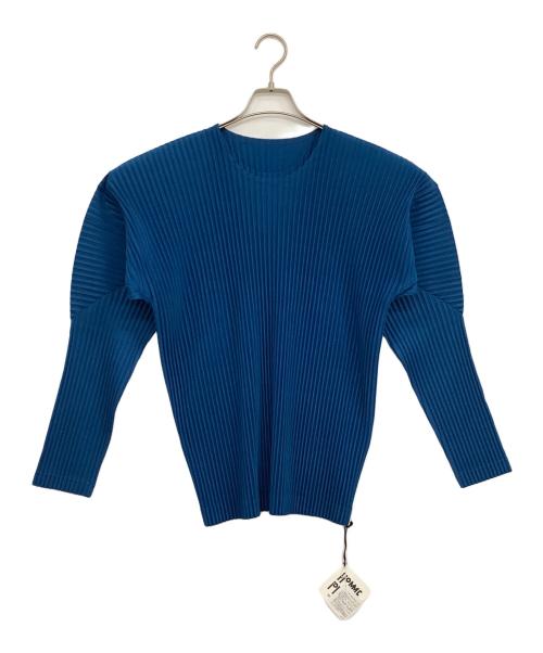 HOMME PLISSE ISSEY MIYAKE（オム プリッセ イッセイ ミヤケ）HOMME PLISSE ISSEY MIYAKE (オム プリッセ イッセイ ミヤケ) 長袖カットソー ブルー サイズ:3 未使用品の古着・服飾アイテム