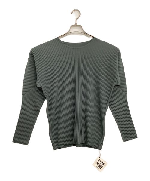 HOMME PLISSE ISSEY MIYAKE（オム プリッセ イッセイ ミヤケ）HOMME PLISSE ISSEY MIYAKE (オム プリッセ イッセイ ミヤケ) 長袖カットソー グレー サイズ:3 未使用品の古着・服飾アイテム