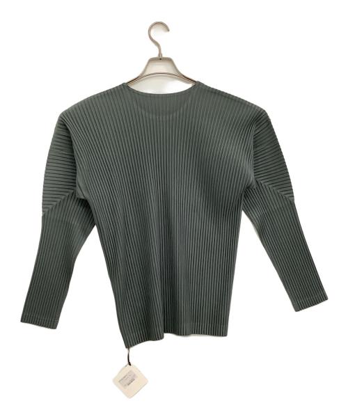 HOMME PLISSE ISSEY MIYAKE（オム プリッセ イッセイ ミヤケ）HOMME PLISSE ISSEY MIYAKE (オム プリッセ イッセイ ミヤケ) 長袖カットソー グレー サイズ:3 未使用品の古着・服飾アイテム