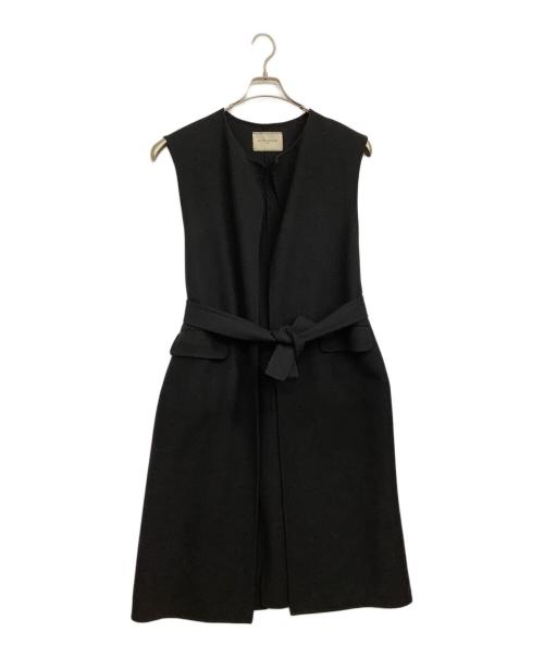 UNITED ARROWS（ユナイテッドアローズ）UNITED ARROWS (ユナイテッドアローズ) ノーカラーリバーベスト ブラック サイズ:36の古着・服飾アイテム