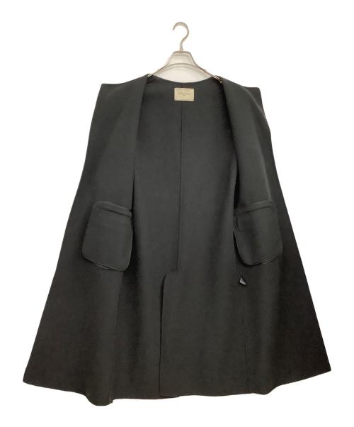UNITED ARROWS（ユナイテッドアローズ）UNITED ARROWS (ユナイテッドアローズ) ノーカラーリバーベスト ブラック サイズ:36の古着・服飾アイテム