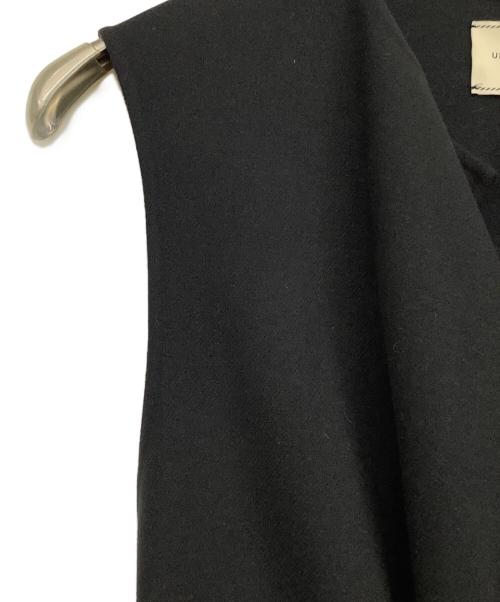 UNITED ARROWS（ユナイテッドアローズ）UNITED ARROWS (ユナイテッドアローズ) ノーカラーリバーベスト ブラック サイズ:36の古着・服飾アイテム
