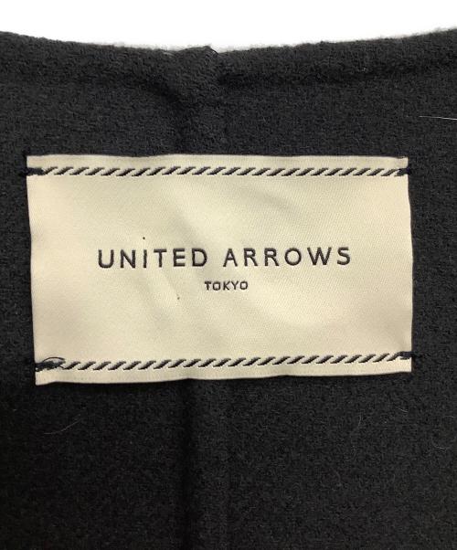 UNITED ARROWS（ユナイテッドアローズ）UNITED ARROWS (ユナイテッドアローズ) ノーカラーリバーベスト ブラック サイズ:36の古着・服飾アイテム