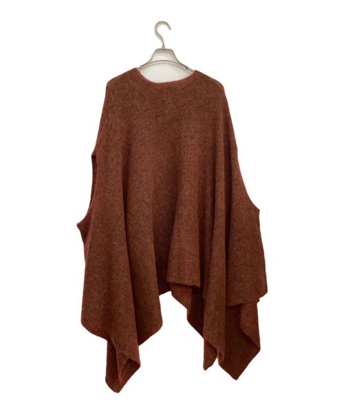 TABASA（タバサ）TABASA (タバサ) ストレッチモヘアポンチョ レッド サイズ:-の古着・服飾アイテム