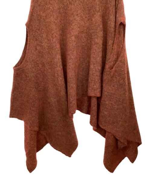 TABASA（タバサ）TABASA (タバサ) ストレッチモヘアポンチョ レッド サイズ:-の古着・服飾アイテム