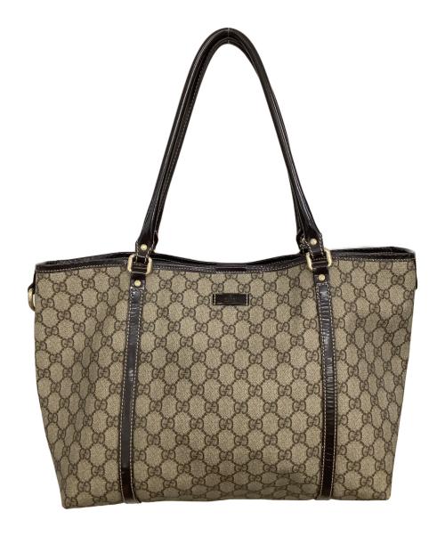 GUCCI（グッチ）GUCCI (グッチ) GGスプリーム トートバッグ ベージュの古着・服飾アイテム