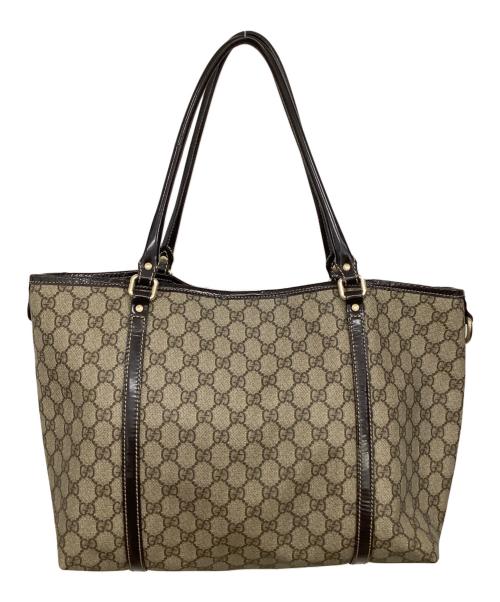 GUCCI（グッチ）GUCCI (グッチ) GGスプリーム トートバッグ ベージュの古着・服飾アイテム