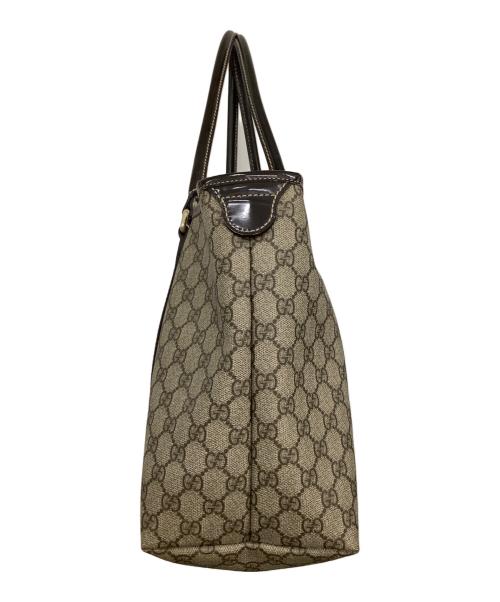 GUCCI（グッチ）GUCCI (グッチ) GGスプリーム トートバッグ ベージュの古着・服飾アイテム