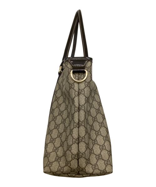 GUCCI（グッチ）GUCCI (グッチ) GGスプリーム トートバッグ ベージュの古着・服飾アイテム