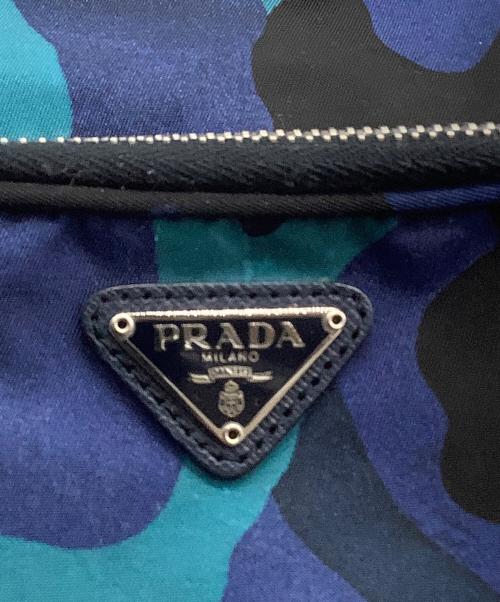 PRADA（プラダ）PRADA (プラダ) 巾着ショルダーバッグ ネイビーの古着・服飾アイテム