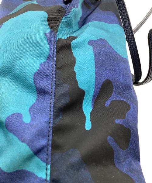 PRADA（プラダ）PRADA (プラダ) 巾着ショルダーバッグ ネイビーの古着・服飾アイテム