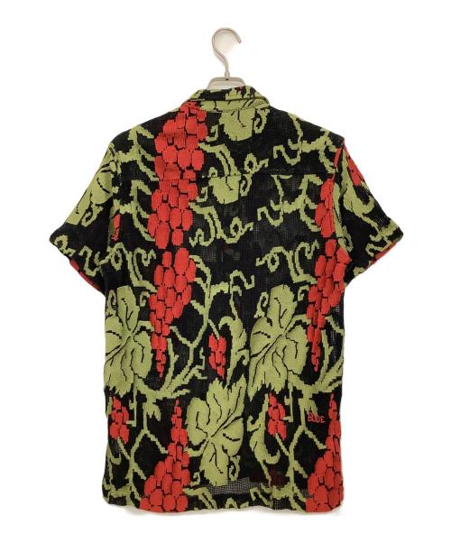 BODE（ボーディ）BODE (ボーディ) Vineyard Mesh Sleeve Shir ブラック×グリーン サイズ:S/Mの古着・服飾アイテム