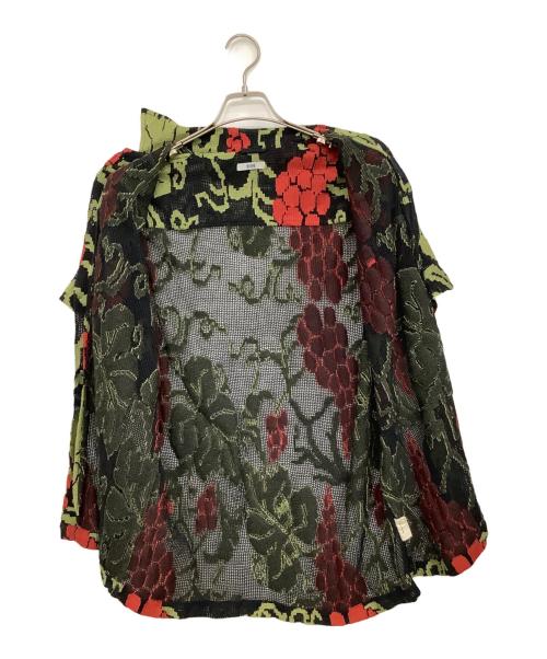 BODE（ボーディ）BODE (ボーディ) Vineyard Mesh Sleeve Shir ブラック×グリーン サイズ:S/Mの古着・服飾アイテム
