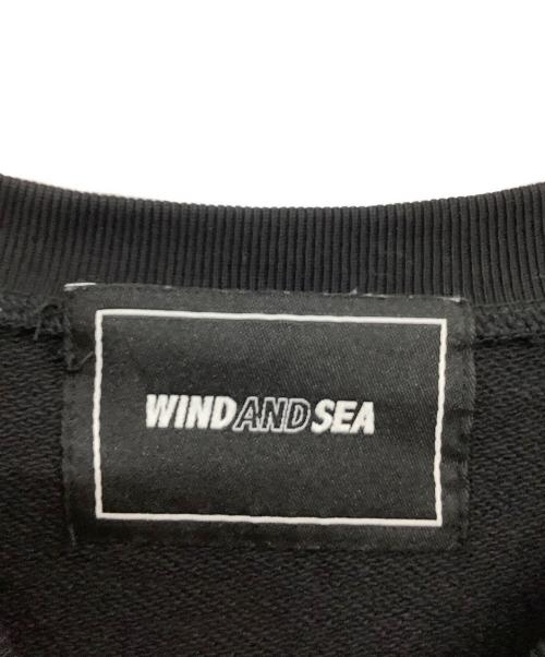 WIND AND SEA（ウィンダンシー）WIND AND SEA (ウィンダンシー) JOHNSON WOOLEN MILLS (ジョンソンウーレンミルズ) クルーネックスウェット ブラック サイズ:Mの古着・服飾アイテム