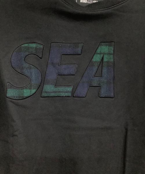 WIND AND SEA（ウィンダンシー）WIND AND SEA (ウィンダンシー) JOHNSON WOOLEN MILLS (ジョンソンウーレンミルズ) クルーネックスウェット ブラック サイズ:Mの古着・服飾アイテム