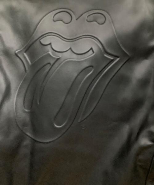 Jack Rogers（ジャックロジャース）Jack Rogers (ジャックロジャース) THE ROLLING STONES (ザ ローリングストーンズ) レザージャケット ブラック サイズ:4の古着・服飾アイテム