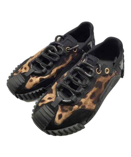 DOLCE & GABBANA（ドルチェ＆ガッバーナ）DOLCE & GABBANA (ドルチェ＆ガッバーナ) ローカットスニーカー ブラック×ブラウン サイズ:37の古着・服飾アイテム