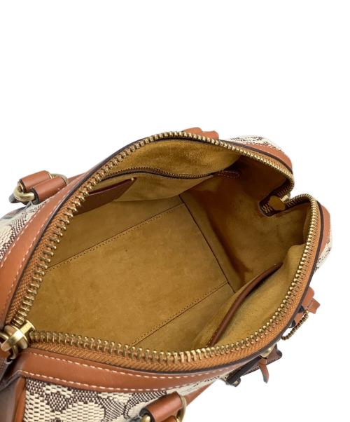 COACH（コーチ）COACH (コーチ) ルビー サッチェル25 ブラウン×ベージュの古着・服飾アイテム