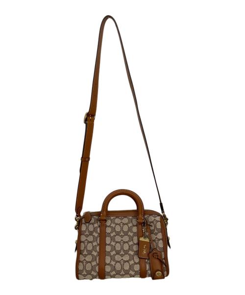 COACH（コーチ）COACH (コーチ) ルビー サッチェル25 ブラウン×ベージュの古着・服飾アイテム