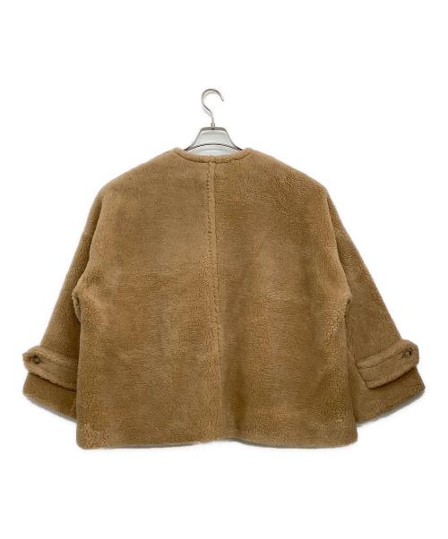 MACKINTOSH LONDON（マッキントッシュ ロンドン）MACKINTOSH LONDON (マッキントッシュ ロンドン) ノーカラーボアジャケット ベージュ サイズ:38の古着・服飾アイテム