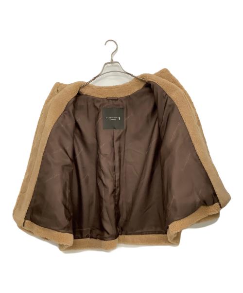 MACKINTOSH LONDON（マッキントッシュ ロンドン）MACKINTOSH LONDON (マッキントッシュ ロンドン) ノーカラーボアジャケット ベージュ サイズ:38の古着・服飾アイテム
