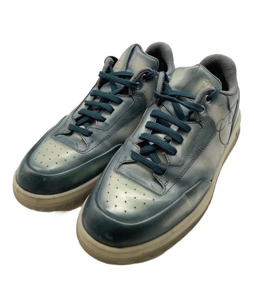 Berluti（ベルルッティ）Berluti (ベルルッティ) プレイオフ スニーカー グラデーションブルー×ベージュ サイズ:8 1/2の古着・服飾アイテム
