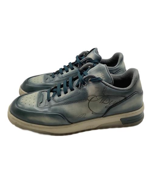 Berluti（ベルルッティ）Berluti (ベルルッティ) プレイオフ スニーカー グラデーションブルー×ベージュ サイズ:8 1/2の古着・服飾アイテム