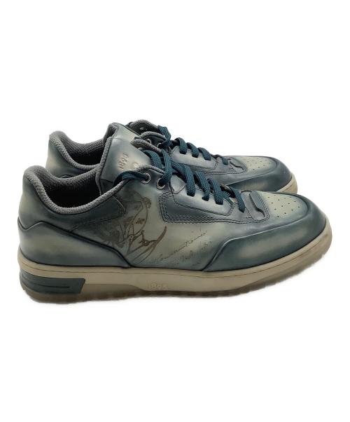 Berluti（ベルルッティ）Berluti (ベルルッティ) プレイオフ スニーカー グラデーションブルー×ベージュ サイズ:8 1/2の古着・服飾アイテム