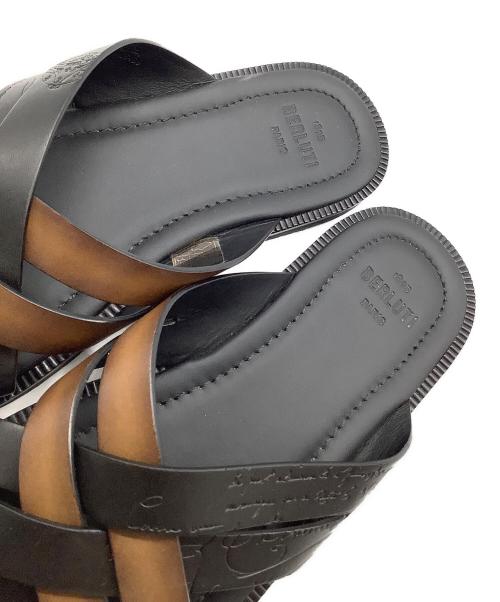 Berluti（ベルルッティ）Berluti (ベルルッティ) シフノス スクリット ブラック×ブラウン サイズ:8の古着・服飾アイテム