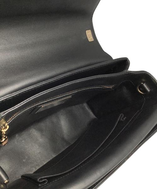 BVLGARI（ブルガリ）BVLGARI (ブルガリ) セルペンティヴァイパー トップハンドルバッグ ブラック×ブルーの古着・服飾アイテム