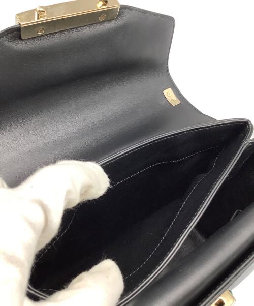BVLGARI（ブルガリ）BVLGARI (ブルガリ) セルペンティヴァイパー トップハンドルバッグ ブラック×ブルーの古着・服飾アイテム