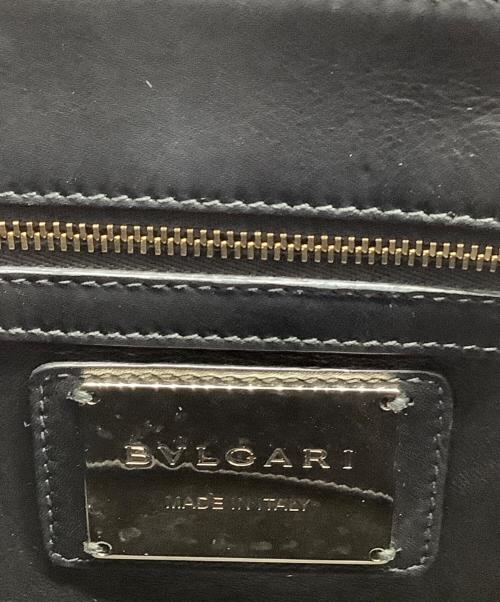 BVLGARI（ブルガリ）BVLGARI (ブルガリ) セルペンティヴァイパー トップハンドルバッグ ブラック×ブルーの古着・服飾アイテム