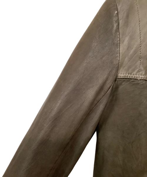 HUGO BOSS（ヒューゴ ボス）HUGO BOSS (ヒューゴ ボス) ラムレザージャケット ブラウン サイズ:50の古着・服飾アイテム