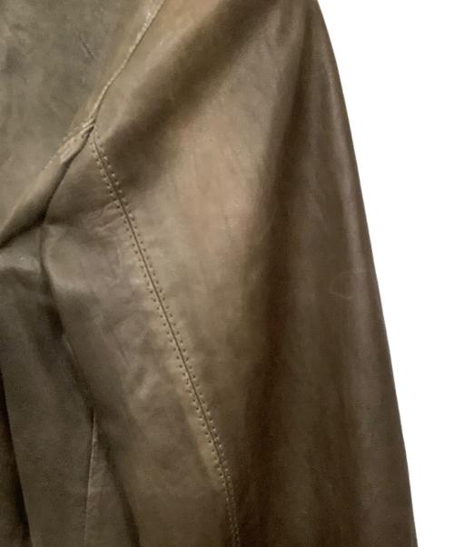 HUGO BOSS（ヒューゴ ボス）HUGO BOSS (ヒューゴ ボス) ラムレザージャケット ブラウン サイズ:50の古着・服飾アイテム
